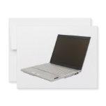 Silver coloured laptop invitations