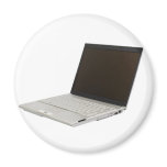 Silver coloured laptop magnets
