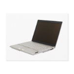 Silver coloured laptop postcards
