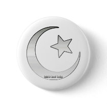 Silver Coloured Star and Crescent Symbol