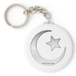 Silver Coloured Star and Crescent Symbol keychains
