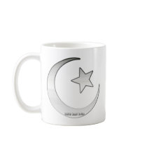 Silver Coloured Star and Crescent Symbol Mug