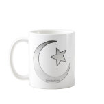 Silver Coloured Star and Crescent Symbol mugs
