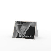 Silver Corner Flourish Thank You Card