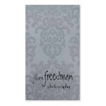 Silver Damask Business Card Templates