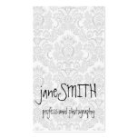 Silver Damask Business Card Templates