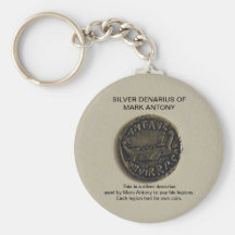 Silver Denarius of Marc Antony Photo Keychain
