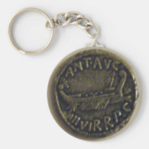 Silver Denarius of Marc Antony Photo Keychain