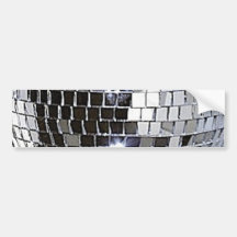 Silver Disco Ball Bumper Stickers