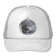 Silver Disco Ball Mesh Hats