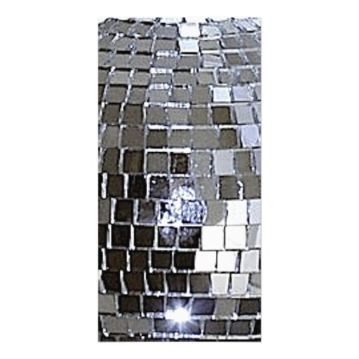 Silver Disco Ball Personalized Photo Card
