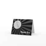Silver Disco Ball Thank You Note cards
