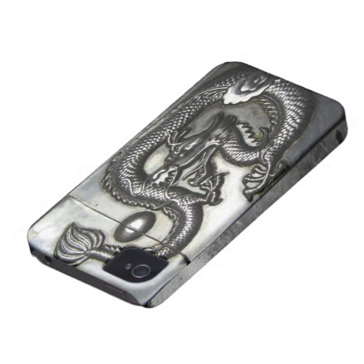 silver dragon  i-phone iPhone 4 case