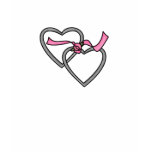 Silver Entwined Hearts t-shirts