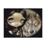 "Silver Eyed Wolf" Postcard