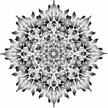 Silver Flame Ornament Photo Cutouts