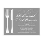 SILVER FLATWARE | REHEARSAL DINNER INVITE POST CARDS