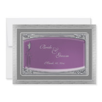 Silver floral - RSVP response cards wedding