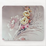 Silver flowers Yellow flowers Mouse Pad