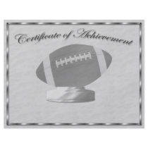 Silver Football Certificate of Achievement Custom Flyer