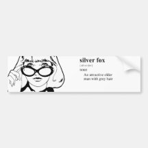 SILVER FOX BUMPER STICKERS