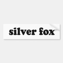SILVER FOX BUMPER STICKERS