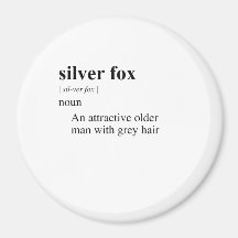 SILVER FOX FRIDGE MAGNET