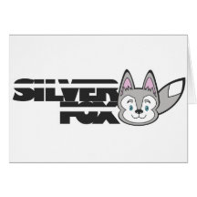 Silver fox logo greeting cards