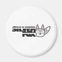 Silver fox logo magnets