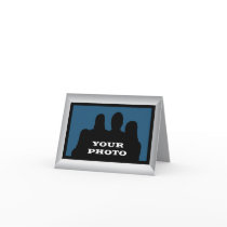 Silver Frame Your Photo Horizontal Note Catd 2 Card