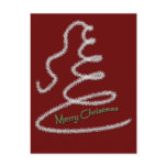 Silver Garland Xmas Tree Postcard