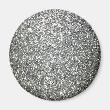 Silver Glitter Glamour Fridge Magnets