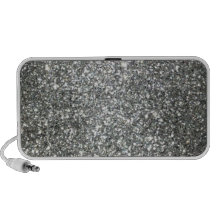 Silver Glitter Glamour iPhone Speakers