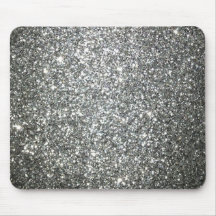 Silver Glitter Glamour Mouse Pad