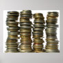 Silver Gold Coin Towers Posters