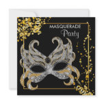 Silver Gold Masquerade Party Custom Invitations