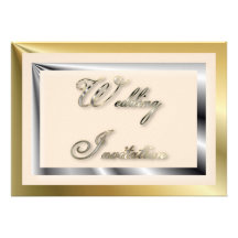 Silver gold Wedding Invitation