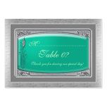 Silver green vintage floral wedding business card templates