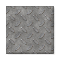 Silver Grey Diamond Plate Textured