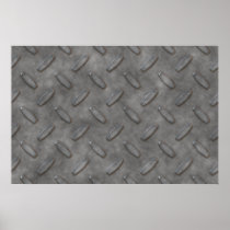 Silver Grey Diamond Plate Textured