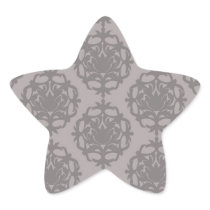 silver grey ornate damask pattern sticker