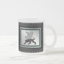 Silver Griffin Coffee Mug