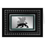 Silver Griffin Greeting Card