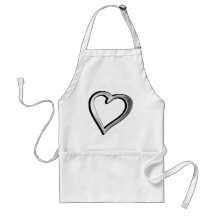 Silver Heart Apron