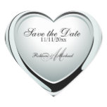 Silver Heart Pendant Save the Date stickers
