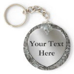 Silver Heart To Personalise Keychain