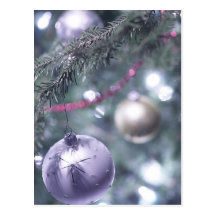 Silver Holiday Tree Postcards