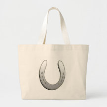 Silver Horse Shoe Canvas Bag