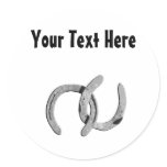 Silver Horse Shoe Customisable Sticker