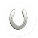 Silver Horse Shoe stickers